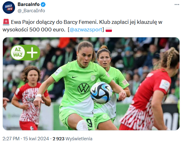 HIT! Reprezentantka Polski PRZENOSI SIĘ DO FC BARCELONY!